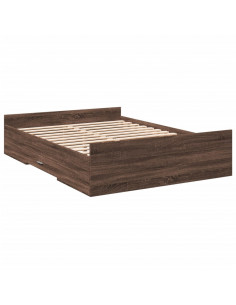 Giroletto Cassetti Rovere Marrone 135x190 cm Legno Multistrato