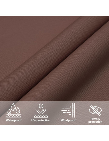 Vela Parasole in Tela Oxford Quadrata 2,5x2,5 m Marrone