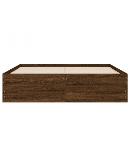 Giroletto Cassetti Rovere Marrone 135x190 cm Legno Multistrato