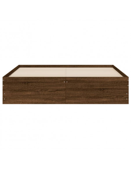 Giroletto Cassetti Rovere Marrone 140x190 cm Legno Multistrato