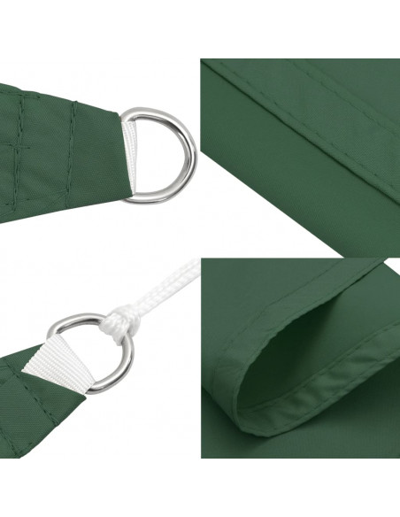 Vela Parasole in Tela Oxford Quadrata 2x2 m Verde Scuro