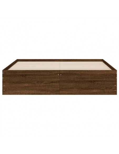 Giroletto Cassetti Rovere Marrone 140x200 cm Legno Multistrato