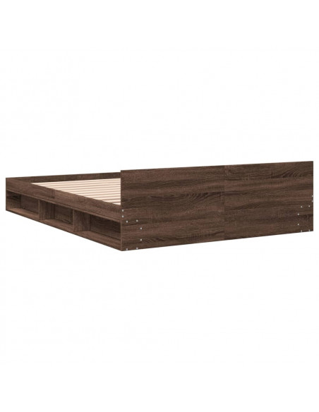 Giroletto Cassetti Rovere Marrone 150x200 cm Legno Multistrato