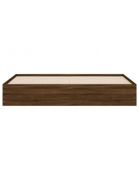 Giroletto Cassetti Rovere Marrone 160x200 cm Legno Multistrato