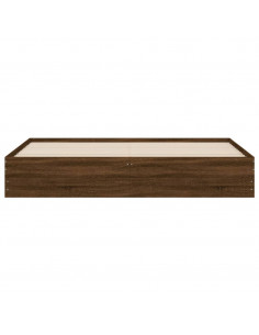 Giroletto Cassetti Rovere Marrone 200x200 cm Legno Multistrato