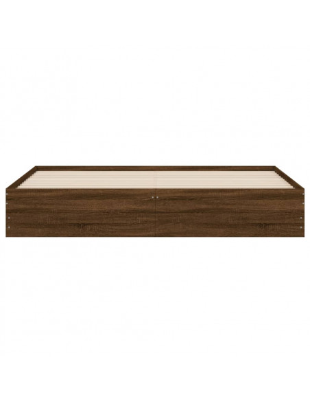 Giroletto Cassetti Rovere Marrone 200x200 cm Legno Multistrato