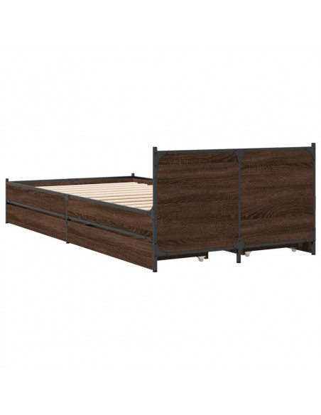 Giroletto Cassetti Rovere Marrone 75x190 cm Legno Multistrato