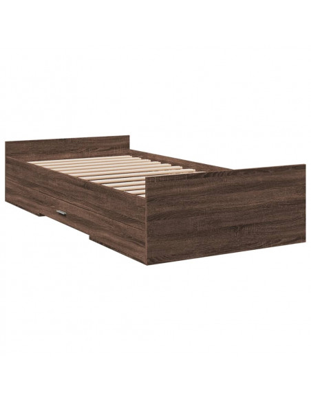 Giroletto Cassetti Rovere Marrone 75x190 cm Legno Multistrato