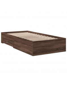 Giroletto Cassetti Rovere Marrone 90x190 cm Legno Multistrato