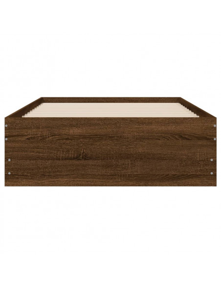 Giroletto Cassetti Rovere Marrone 90x200 cm Legno Multistrato
