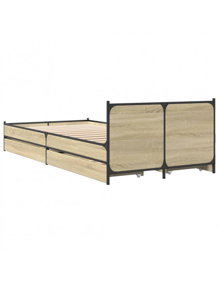 Giroletto Cassetti Rovere Sonoma 100x200 cm Legno Multistrato