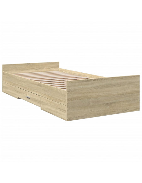 Giroletto Cassetti Rovere Sonoma 100x200 cm Legno Multistrato