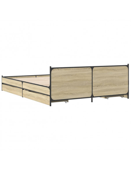 Giroletto Cassetti Rovere Sonoma 120x200 cm Legno Multistrato