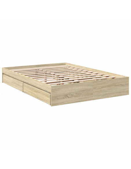 Giroletto Cassetti Rovere Sonoma 120x200 cm Legno Multistrato