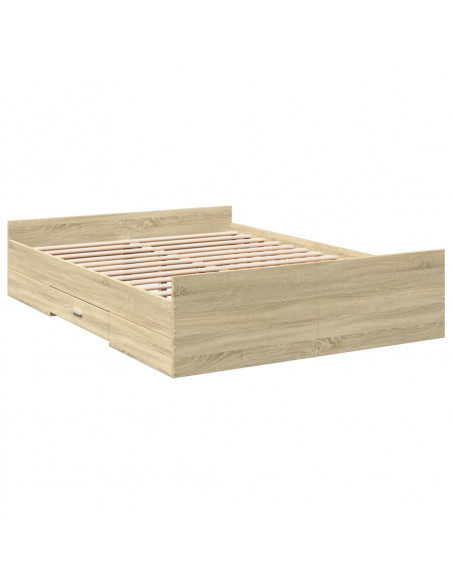 Giroletto Cassetti Rovere Sonoma 135x190 cm Legno Multistrato