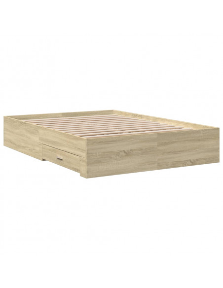 Giroletto Cassetti Rovere Sonoma 140x190 cm Legno Multistrato