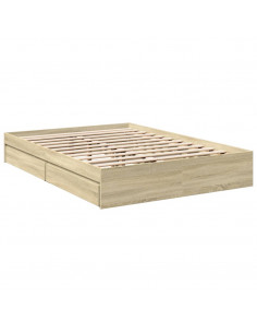 Giroletto Cassetti Rovere Sonoma 140x190 cm Legno Multistrato