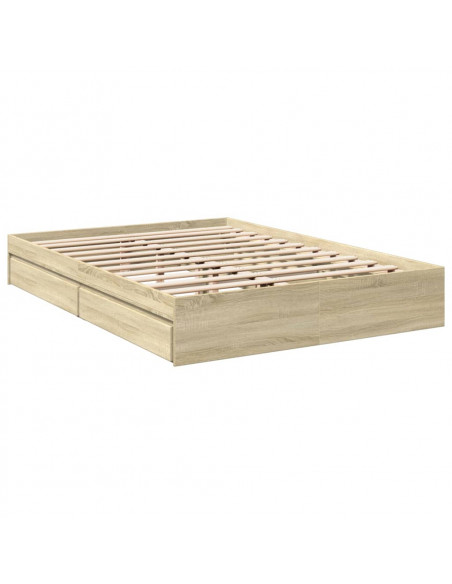 Giroletto Cassetti Rovere Sonoma 150x200 cm Legno Multistrato