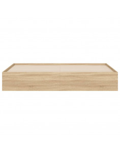 Giroletto Cassetti Rovere Sonoma 200x200 cm Legno Multistrato