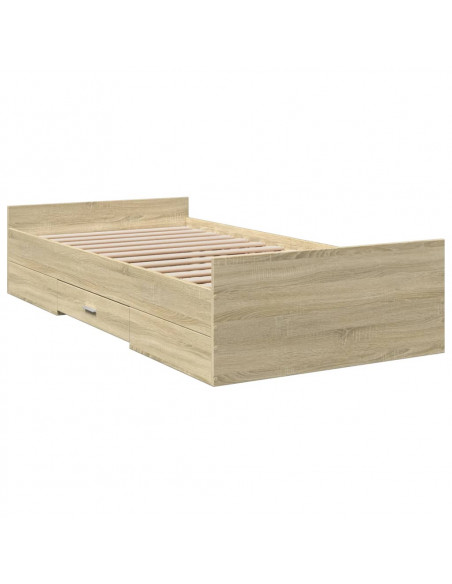 Giroletto Cassetti Rovere Sonoma 75x190 cm Legno Multistrato