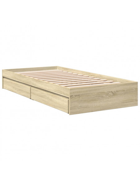 Giroletto Cassetti Rovere Sonoma 90x200 cm Legno Multistrato