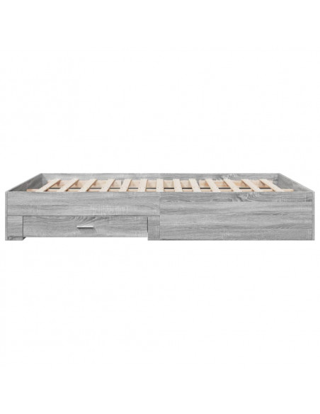 Giroletto Cassetti Grigio Sonoma 150x200 cm Legno Multistrato