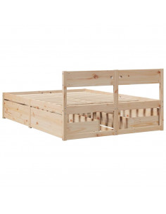 Giroletto con Cassetti 120x200 cm in Legno Massello di Pino