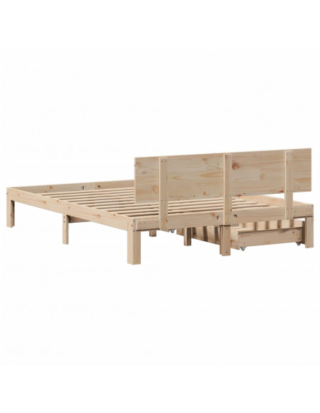 Giroletto con Cassetti 120x200 cm in Legno Massello di Pino