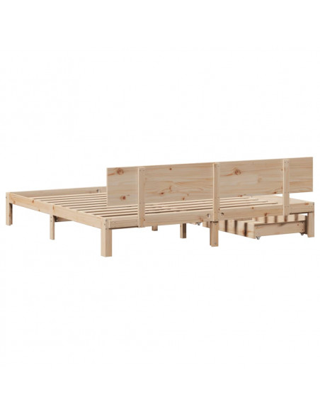 Giroletto con Cassetti 180x200 cm in Legno Massello di Pino