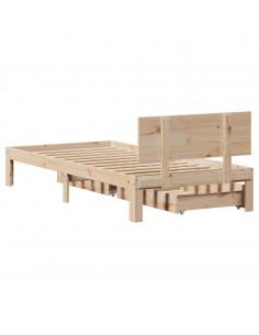 Giroletto con Cassetti 75x190 cm in Legno Massello di Pino