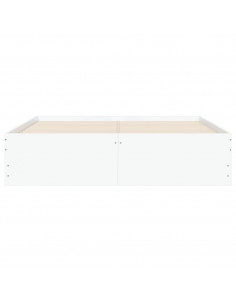 Giroletto con Cassetti Bianco 120x190 cm in Legno Multistrato