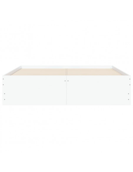 Giroletto con Cassetti Bianco 120x190 cm in Legno Multistrato