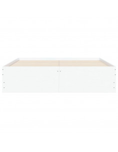 Giroletto con Cassetti Bianco 120x200 cm in Legno Multistrato