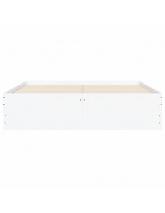 Giroletto con Cassetti Bianco 135x190 cm in Legno Multistrato