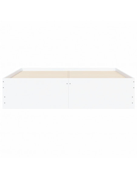 Giroletto con Cassetti Bianco 135x190 cm in Legno Multistrato