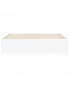 Giroletto con Cassetti Bianco 140x190 cm in Legno Multistrato