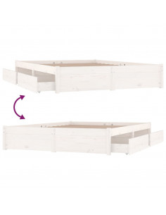 Giroletto con Cassetti Bianco 140x200 cm