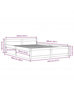 Giroletto con Cassetti Bianco 140x200 cm