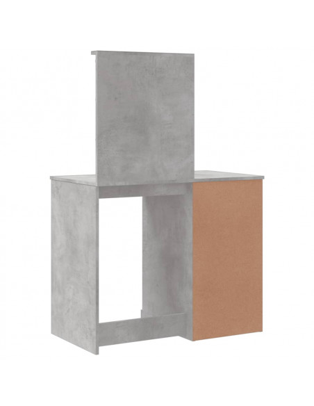 Toeletta con Luci LED Grigio Cemento 90x42x132,5 cm