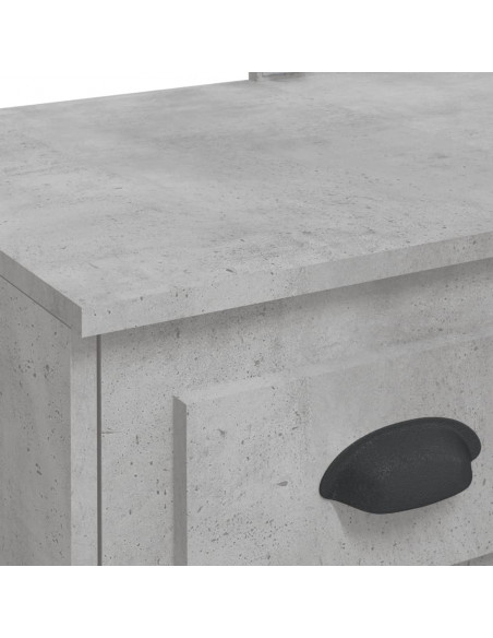 Toeletta con Luci LED Grigio Cemento 90x42x132,5 cm
