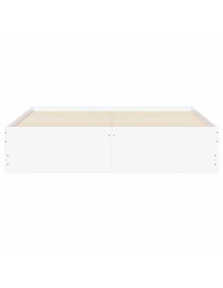 Giroletto con Cassetti Bianco 140x200 cm in Legno Multistrato