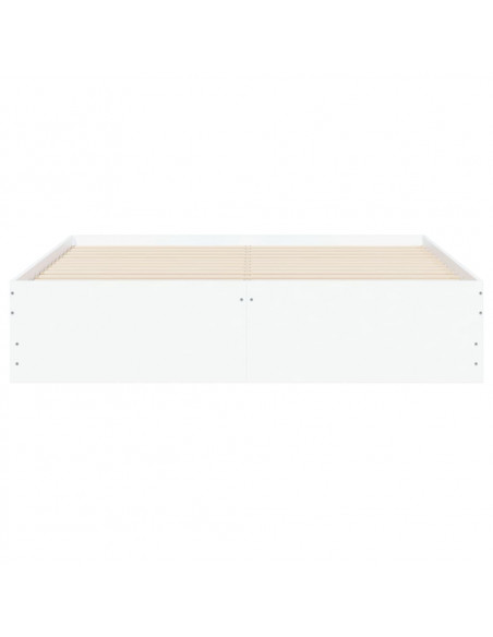 Giroletto con Cassetti Bianco 150x200 cm in Legno Multistrato