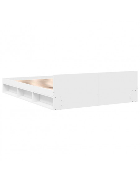 Giroletto con Cassetti Bianco 150x200 cm in Legno Multistrato