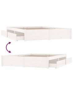 Giroletto con Cassetti Bianco 150x200 cm King Size