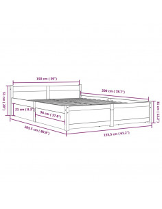 Giroletto con Cassetti Bianco 150x200 cm King Size