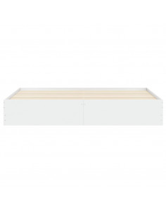 Giroletto con Cassetti Bianco 160x200 cm in Legno Multistrato