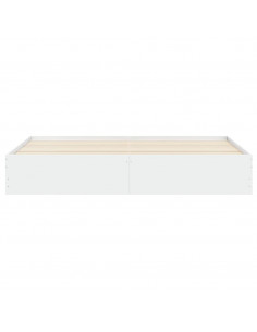 Giroletto con Cassetti Bianco 200x200 cm in Legno Multistrato