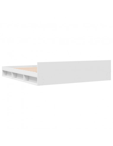 Giroletto con Cassetti Bianco 200x200 cm in Legno Multistrato