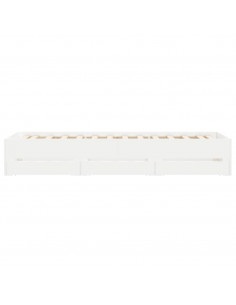 Giroletto con Cassetti Bianco 75x190 cm in Legno Multistrato