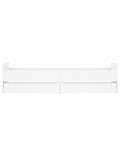Giroletto con Cassetti Bianco 90x200 cm